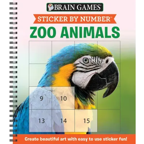 Sticker by Number: Zoo Animals - Spiral - iShook Books