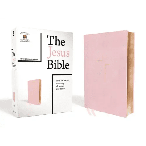 The Jesus Bible, NIV Edition, Imitation Leather, Pink - Hardcover - iShook Books