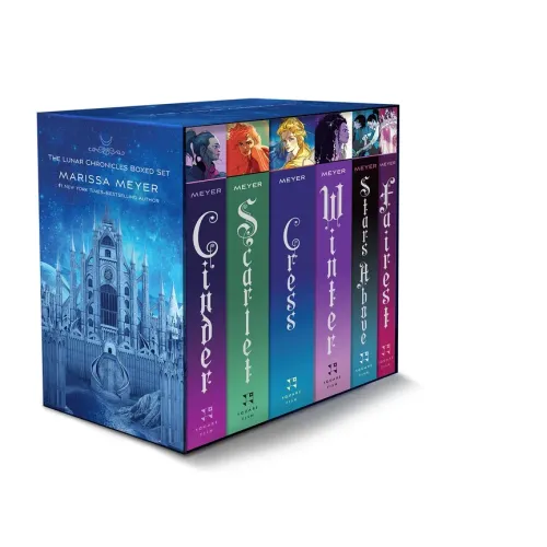 The Lunar Chronicles Boxed Set: Cinder, Scarlet, Cress, Fairest, Stars Above, Winter - Paperback - iShook Books