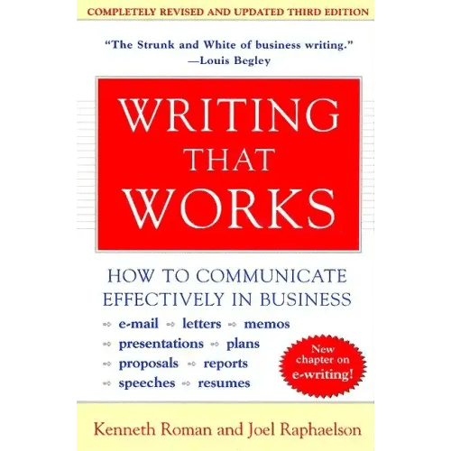Writing That Works, 3rd Edition: How to Communicate Effectively in Business - Paperback - iShook Books